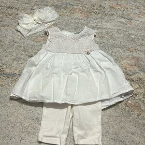 10/$30 Tahari Baby Dress with Lace Headband